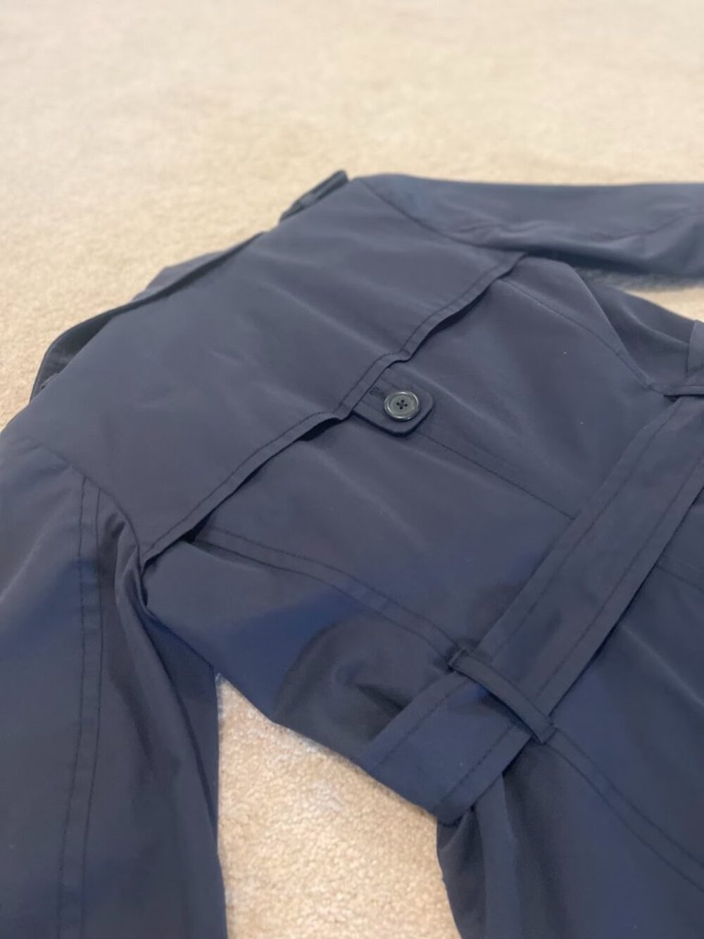 Banana Republic Trench Coat Navy XS. 100% cotton double breasted belted - Picture 7 of 10